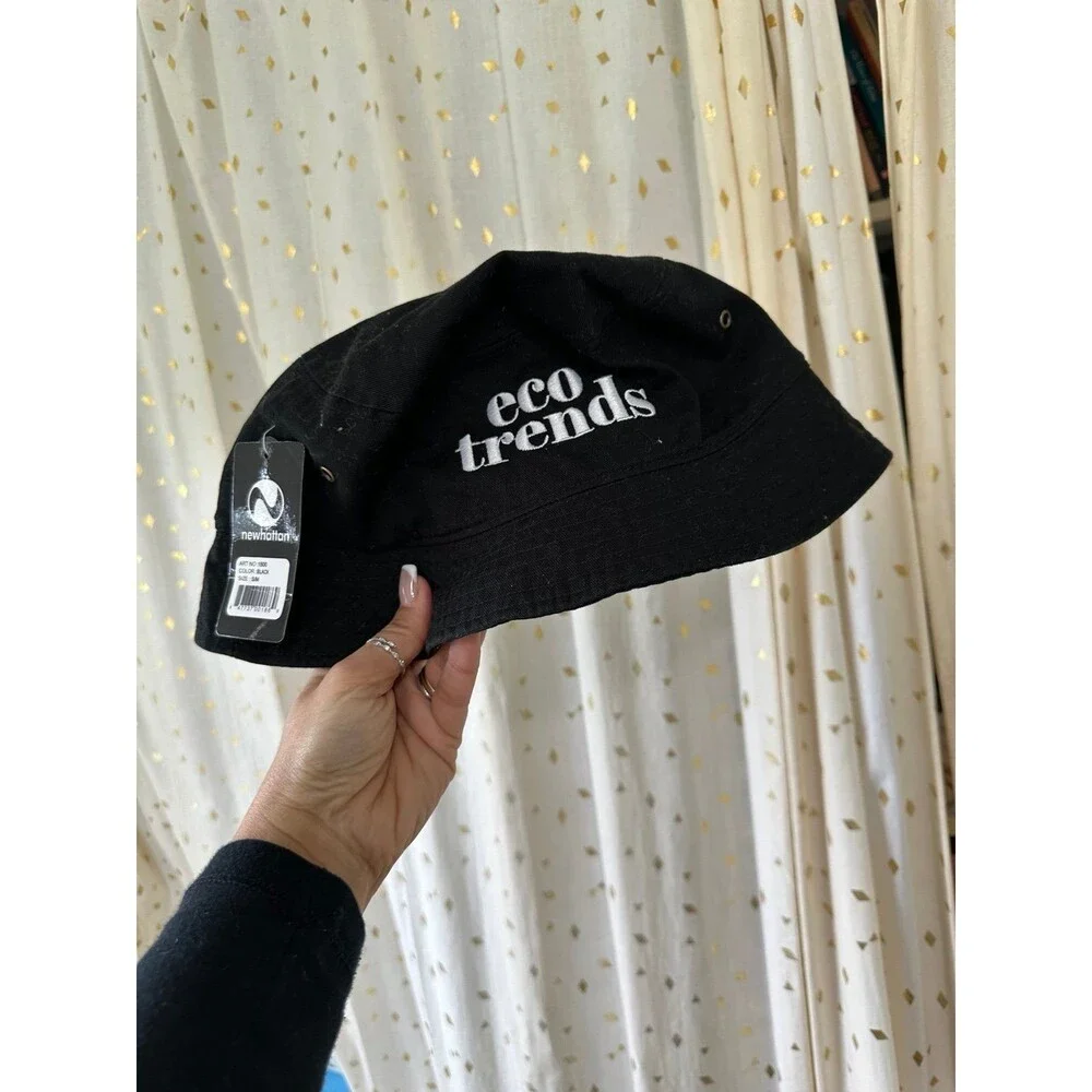 NWT Newhattan Unisex 100% Cotton Embroidered Eco Trends Bucket Hat S/M